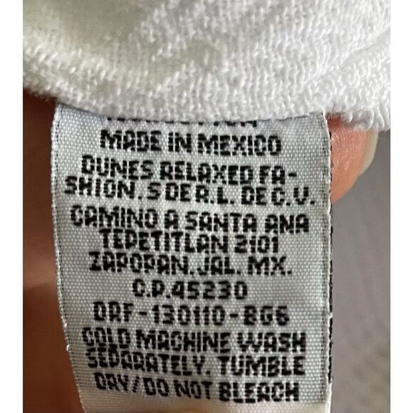 Dunes White Cold Shoulder Maxi Dress Peach Flower Appliqué Lined Size M - Picture 8 of 8